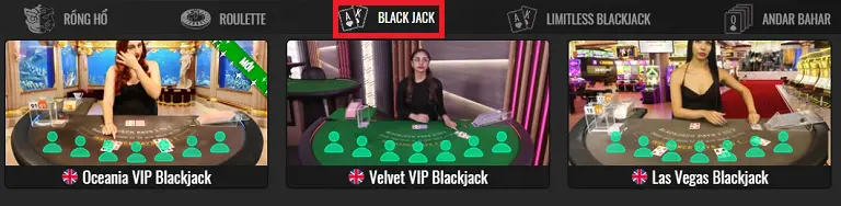 Khái niệm trò chơi Blackjack Manclub