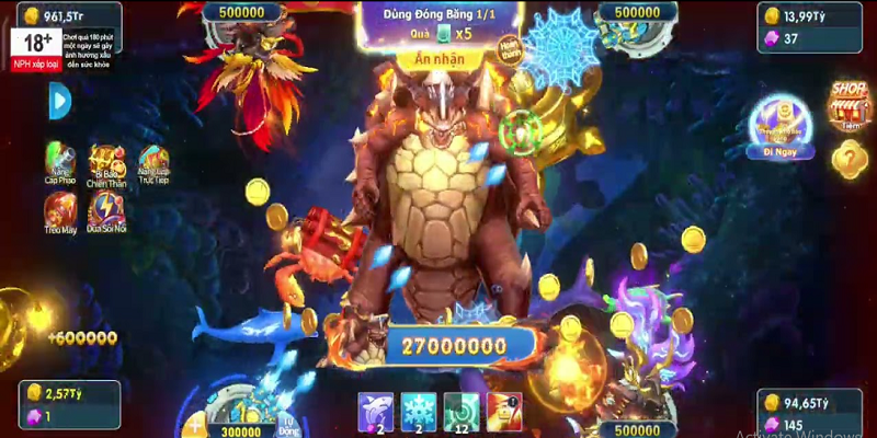 Giao diện game với đồ họa đẹp mắt, thiết kế hiện đại